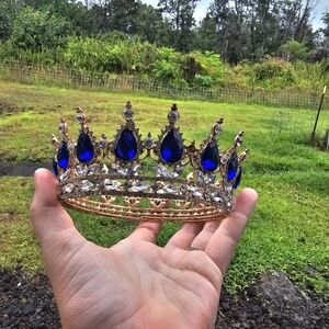 Gold and Blue Women's Tiara Prop